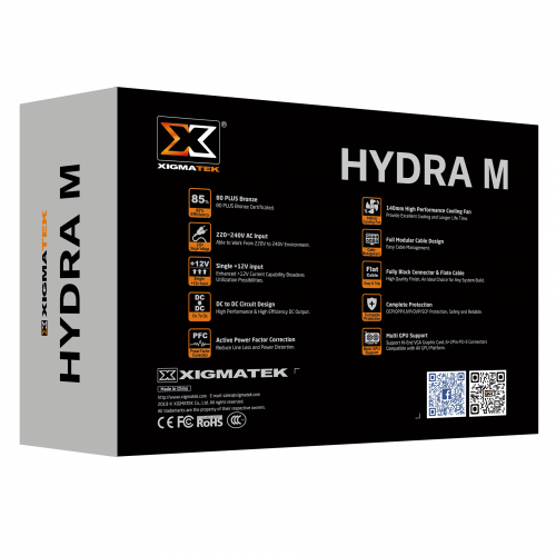 NGUỒN MÁY TÍNH XIGMATEK HYDRA M 550 EN44207 - 550W