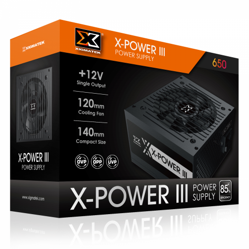 NGUỒN XIGMATEK X-POWER III 650 EN45990 -STANDARD
